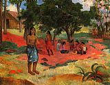 Paul Gauguin Canvas Paintings - Whispered Words II